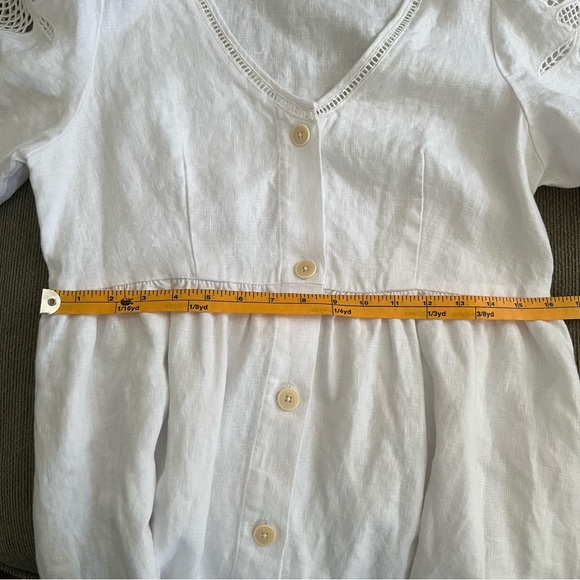 NWT Madewell Cassie Button-Front Midi Dress in Linen - S/M - Picture 12 of 12